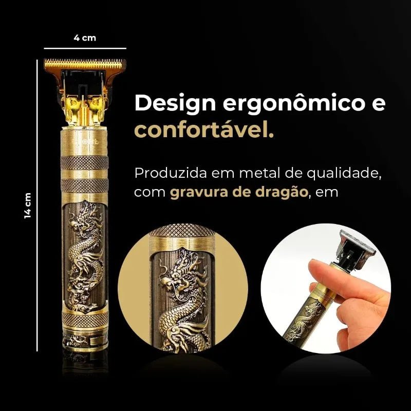 Máquina de corte de cabelo masculina com design aleatório elétrico profissional - PrimeImpérios