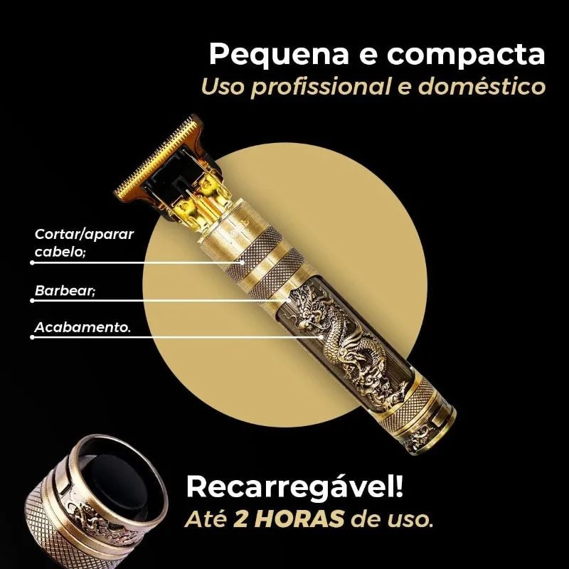 Máquina de corte de cabelo masculina com design aleatório elétrico profissional - PrimeImpérios