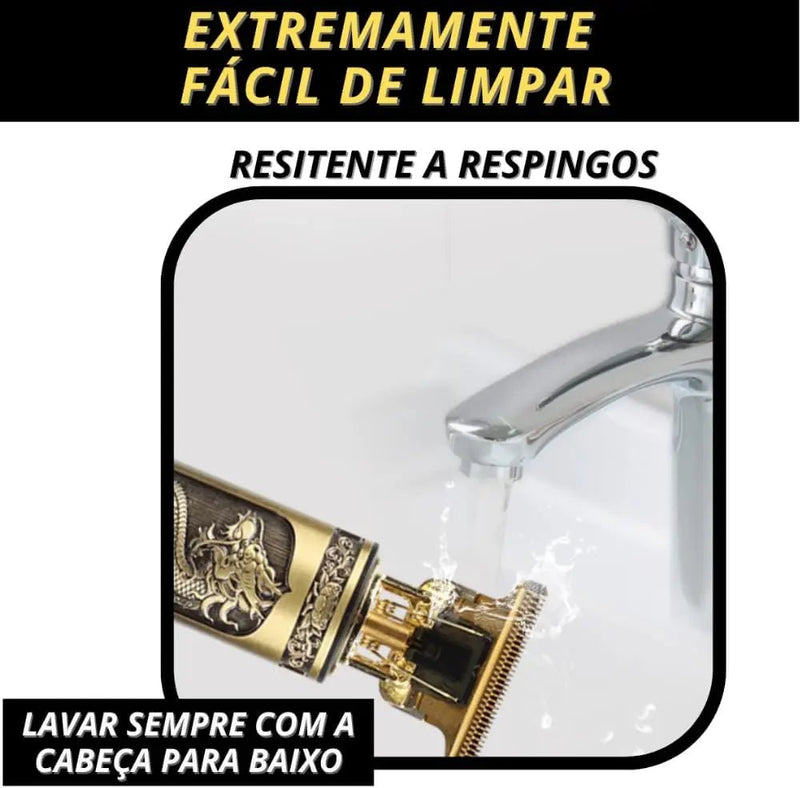 Máquina de corte de cabelo masculina com design aleatório elétrico profissional - PrimeImpérios