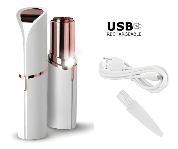 Depilador Batom Portátil Facial Buço Rosto Aparador Pelos USB - PrimeImpérios