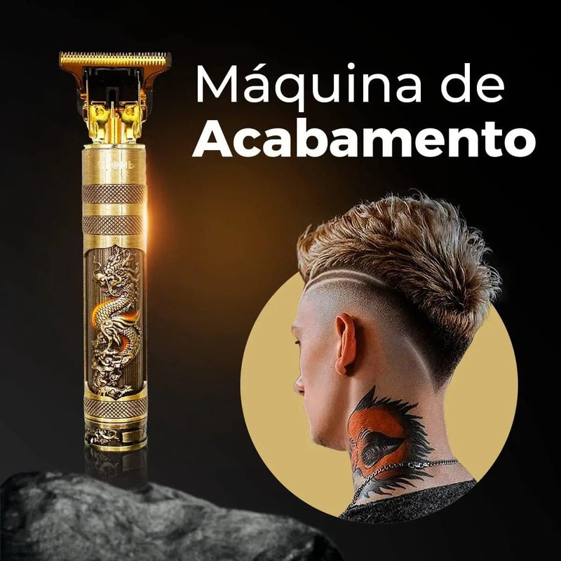 Máquina de corte de cabelo masculina com design aleatório elétrico profissional - PrimeImpérios