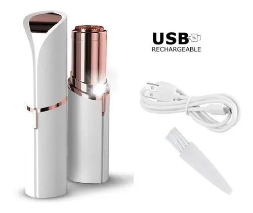 Depilador Batom Portátil Facial Buço Rosto Aparador Pelos USB - PrimeImpérios