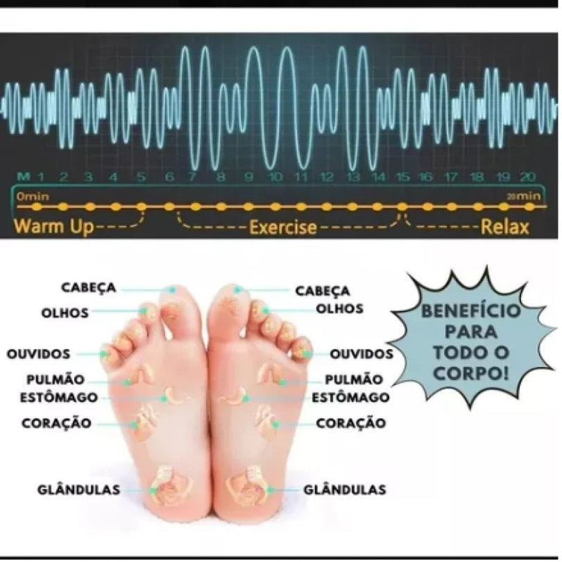 Massageador Tapete Pulso Elétrico Perna Pés Ems Almofada Pé - PrimeImpérios