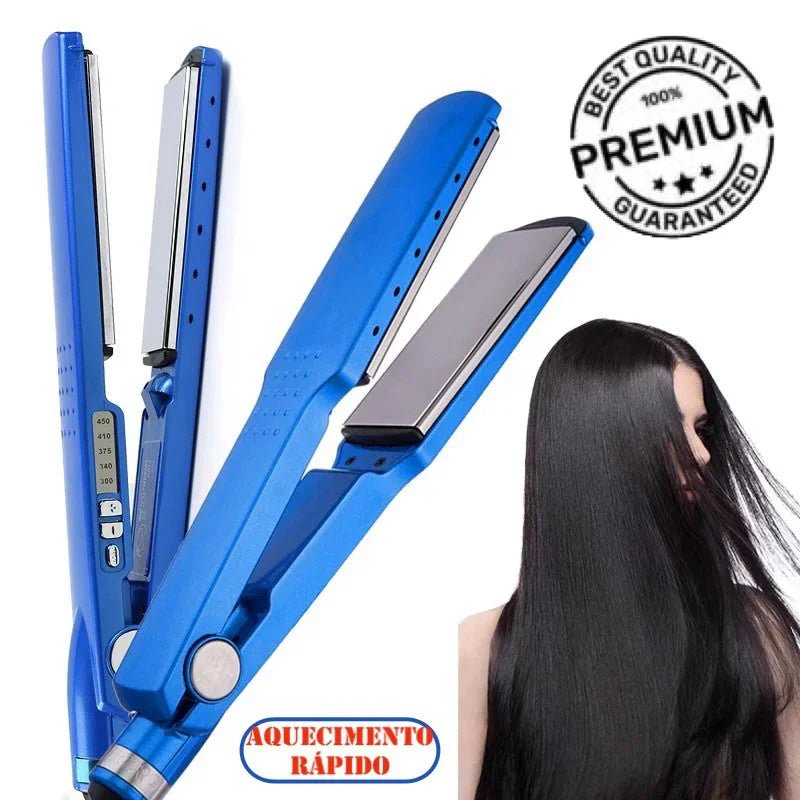 Kit 3 em 1 Prancha Chapinha Íon Titânio Iônica Profissional 450f Prancha de Cabelo 110/220v - PrimeImpérios