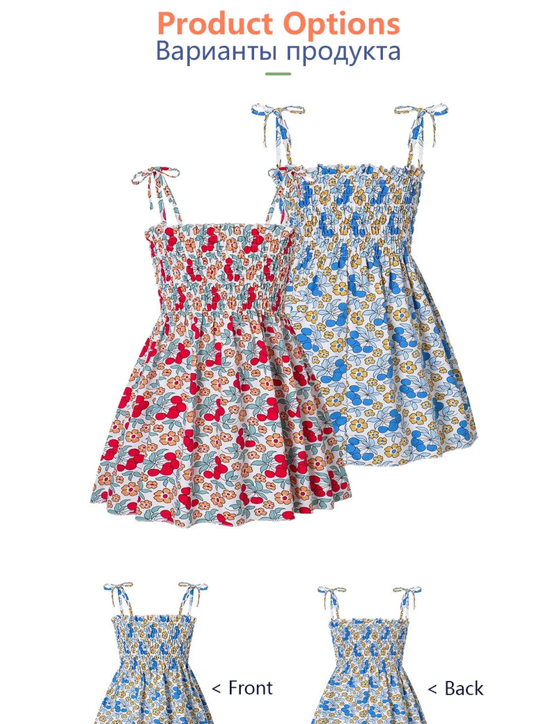 vestido infantil sem mangas para meninas, vestido de verão com estampa floral, alça de praia, vestido de princesa de algodão fino para crianças pequenas, roupas de bebê