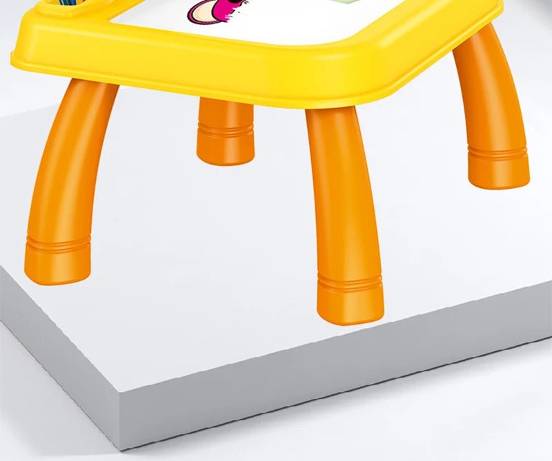 Crianças led projetor desenho mesa de brinquedo pintura conjunto mesa educacional placa ferramentas aprendizagem pintura brinquedos para crianças - PrimeImpérios