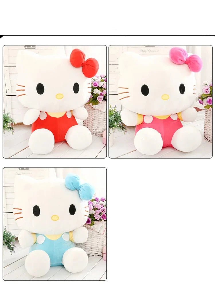 Boneca de pelúcia tamanho grande adorável sanrio pelúcia olá kitty, brinquedo animal ragdoll - PrimeImpérios