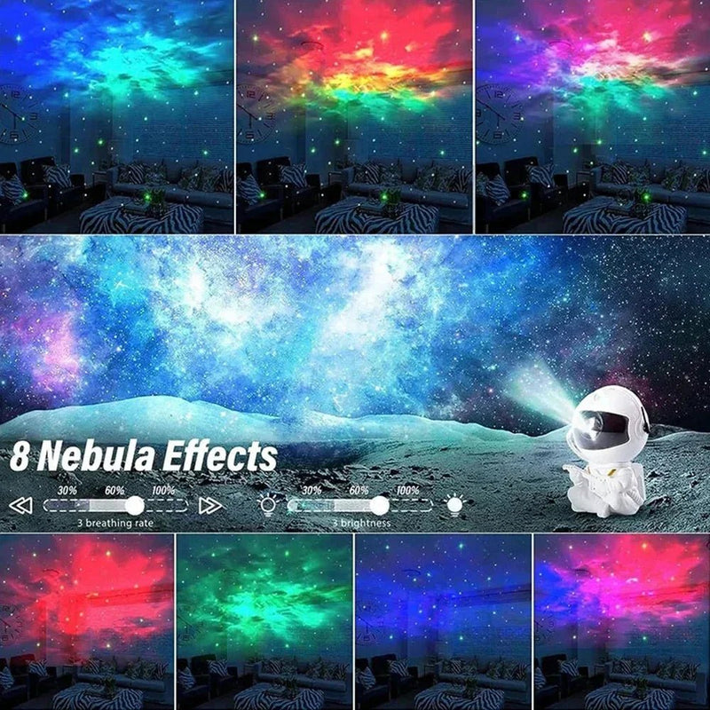 Galaxy estrela astronauta projetor led night light céu estrelado lâmpada decoração quarto decorativo para crianças presentes - PrimeImpérios