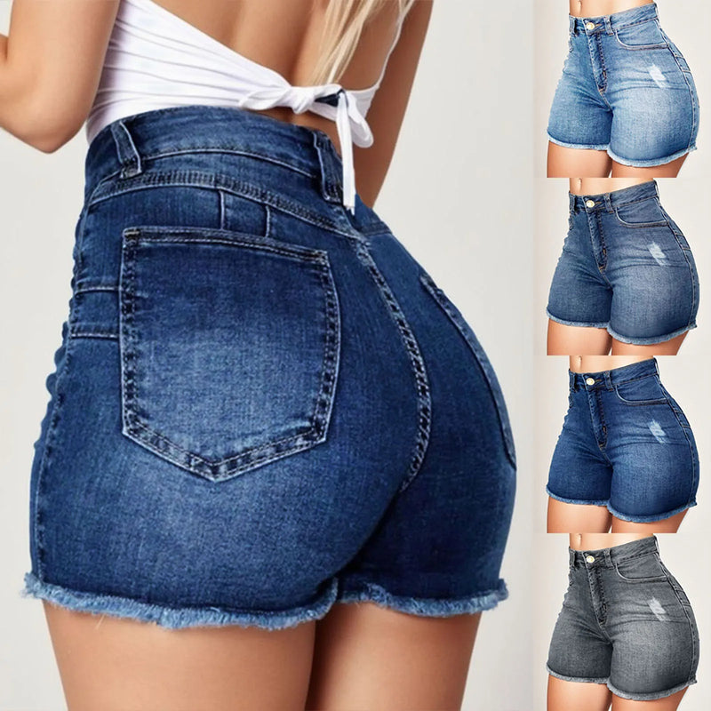 Verão das mulheres de cintura alta mini shorts jeans sexy  jeans curto  feminino