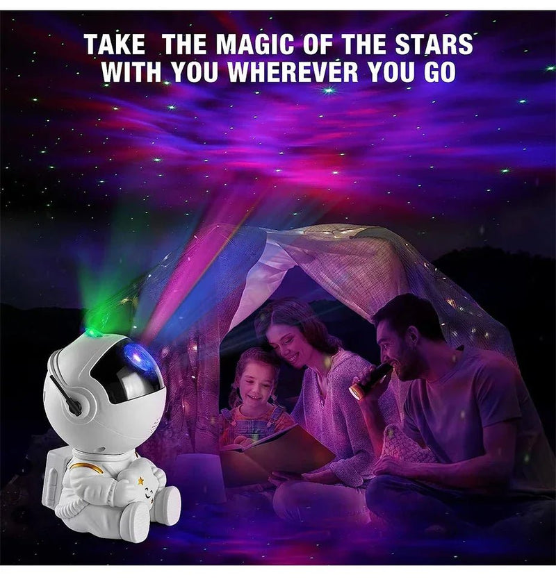 Galaxy estrela astronauta projetor led night light céu estrelado lâmpada decoração quarto decorativo para crianças presentes - PrimeImpérios